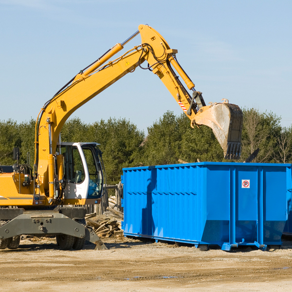 are there any restrictions on where a residential dumpster can be placed in Cable